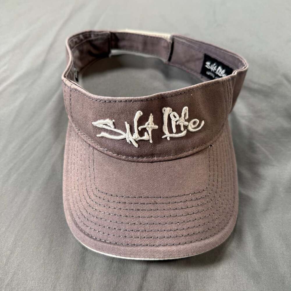 Salt Life Embroidered Logo Cotton Visor One Size Fits Most